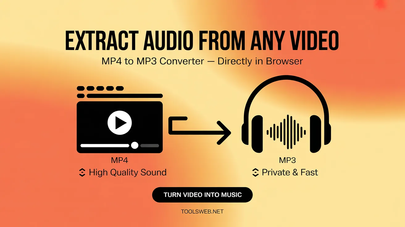 mp4 to mp3, video to audio converter, extract audio from video, online audio converter